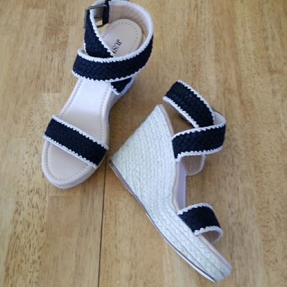 Just Fab Shoes - Aster Wedges by Just Fab Woven Ankle Strap